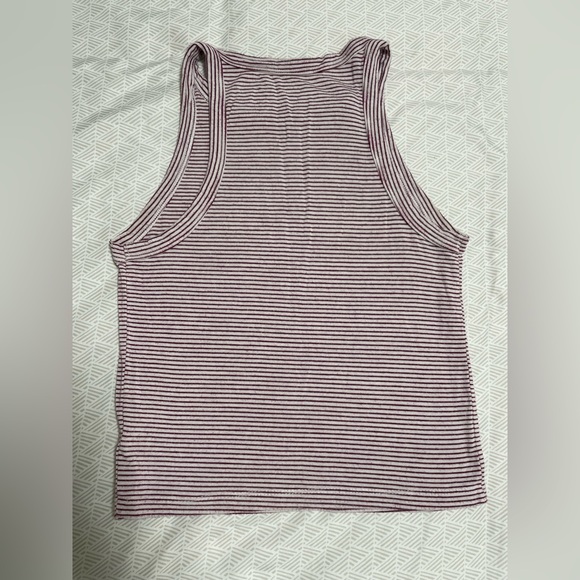 AEO Soft & Sexy Crop Top Red/White Stripe - Picture 3 of 4